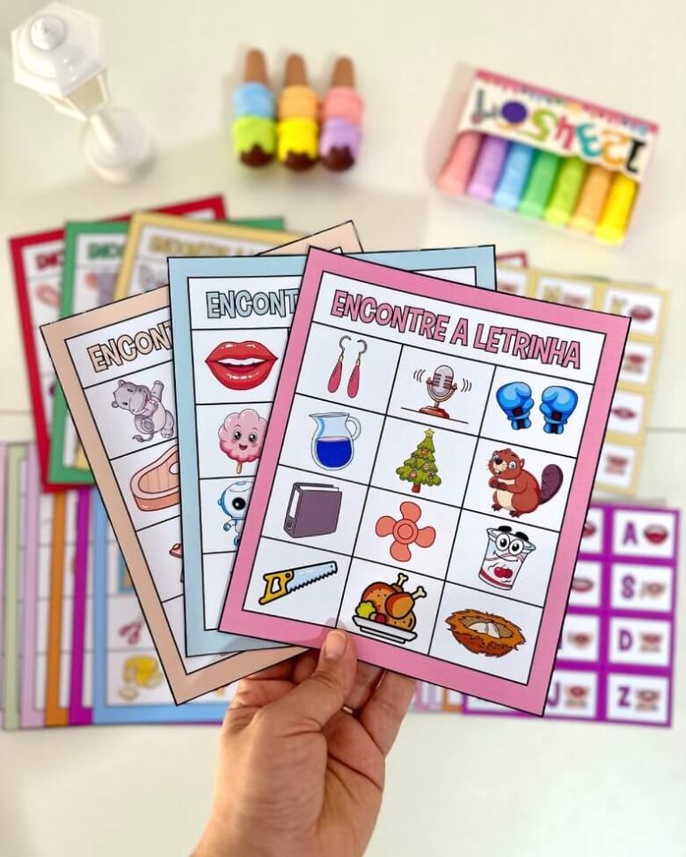 Encontre a letrinha - Materiais pedagógicos em PDF