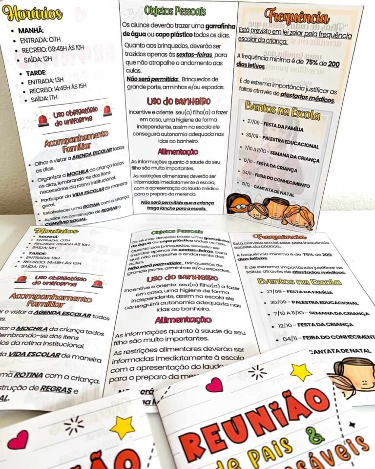 Folder Reunião de Pais