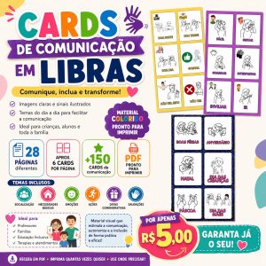 Cards de comunicação em Libras