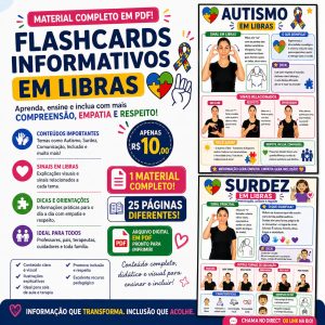 Flashcards informativos em libras