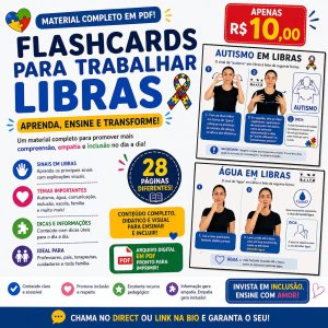 Flashcards para trabalhar libras